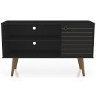 Manhattan Comfort Liberty 42.52" TV Stand with 2 Shelves and 1 Door in Black