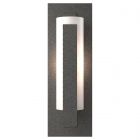 Hubbardton Forge Forged Vertical Bar Sconce - Steel Backplate in Natural Iron, Opal Glass (GG)