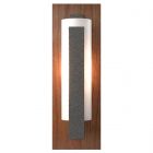 Hubbardton Forge Forged Vertical Bar Sconce - Cherry or Copper Backplate in Natural Iron 217186-1008