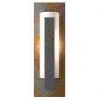 Hubbardton Forge Forged Vertical Bar Sconce - Cherry or Copper Backplate in Natural Iron 217186-1009