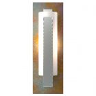 Hubbardton Forge Forged Vertical Bar Sconce - Cherry or Copper Backplate in Vintage Platinum 217186-1011