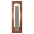 Hubbardton Forge Forged Vertical Bar Sconce - Cherry or Copper Backplate in Sterling 217186-1014