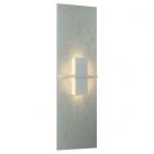 Hubbardton Forge Aperture Vertical Sconce in Vintage Platinum, White Art Glass (BB)