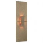 Hubbardton Forge Aperture Vertical Sconce in Soft Gold, Topaz Glass (ZB)