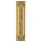 Hubbardton Forge Gallery Sconce in Modern Brass, Blue Glass (EE)