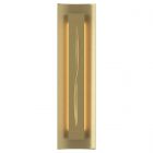 Hubbardton Forge Gallery Sconce in Modern Brass, Amber Glass (FF)