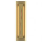 Hubbardton Forge Gallery Sconce in Modern Brass, Red Glass (RR)