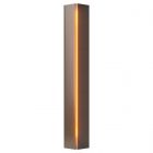 Hubbardton Forge Gallery Small Sconce in Bronze, Amber Glass (FF)