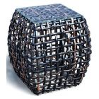 Skyline Design Dynasty Side Table With Black Glass