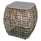 Skyline Design Dynasty Side Table With Grey Glass