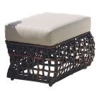 Skyline Design Dynasty Ottoman With Cushion - Black Mushroom