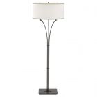 Hubbardton Forge Formae Contemporary Floor Lamp in Oil Rubbed Bronze, Flax Shade (SE)