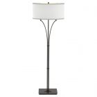 Hubbardton Forge Formae Contemporary Floor Lamp in Oil Rubbed Bronze, Natural Anna Shade (SF)