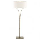 Hubbardton Forge Formae Contemporary Floor Lamp in Soft Gold, Flax Shade (SE)