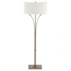 Hubbardton Forge Formae Contemporary Floor Lamp in Soft Gold, Natural Anna Shade (SF)