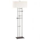 Hubbardton Forge Cavaletti Floor Lamp in Oil Rubbed Bronze, Natural Anna Shade (SF)