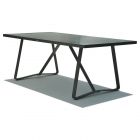 Skyline Design Horizon Rectangular Dining Table With Black Glass