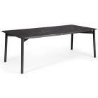 Skyline Design Boston Rectangular Dining Table with Black Glass