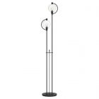 Hubbardton Forge Pluto Floor Lamp in Black, Clear Glass (ZM)