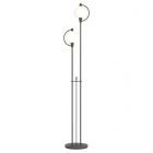 Hubbardton Forge Pluto Floor Lamp in Natural Iron, Opal Glass (GG)