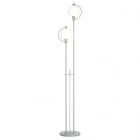 Hubbardton Forge Pluto Floor Lamp in Vintage Platinum, Opal Glass (GG)