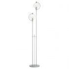 Hubbardton Forge Pluto Floor Lamp in Vintage Platinum, Clear Glass (ZM)
