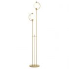 Hubbardton Forge Pluto Floor Lamp in Modern Brass, Opal Glass (GG)