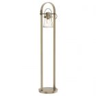 Hubbardton Forge Erlenmeyer Floor Lamp in Soft Gold, Clear Glass (ZM)