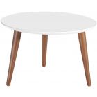 Manhattan Comfort Moore 23.62" Round Mid-High Coffee Table in White