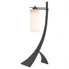 Hubbardton Forge Stasis Table Lamp in Oil Rubbed Bronze, Opal Glass (GG)
