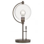Hubbardton Forge Pluto Table Lamp in Bronze, Clear Glass (ZM)