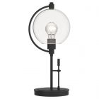 Hubbardton Forge Pluto Table Lamp in Black, Clear Glass (ZM)