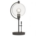 Hubbardton Forge Pluto Table Lamp in Natural Iron, Clear Glass (ZM)