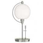 Hubbardton Forge Pluto Table Lamp in Sterling, Opal Glass (GG)