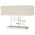 Hubbardton Forge Cavaletti Table Lamp in Sterling, Flax Shade (SE)