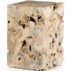 Four Hands Palu Faydon End Table - Romano Fosse Travertine (Dropshippable)