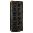 Hooker Furniture Sanctuary Two-Door Thin Display Cabinet in Ebony
