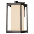 Hubbardton Forge Cela Large Outdoor Sconce in Coastal Oil Rubbed Bronze, Opal Glass (GG)