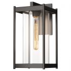 Hubbardton Forge Cela Large Outdoor Sconce in Coastal Oil Rubbed Bronze, Clear Glass (ZM)