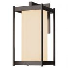 Hubbardton Forge Cela Large Outdoor Sconce in Coastal Bronze, Opal Glass (GG)