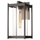 Hubbardton Forge Cela Large Outdoor Sconce in Coastal Bronze, Clear Glass (ZM)
