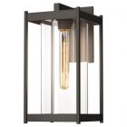 Hubbardton Forge Cela Large Outdoor Sconce in Coastal Dark Smoke, Clear Glass (ZM)