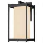 Hubbardton Forge Cela Large Outdoor Sconce in Coastal Black, Opal Glass (GG)