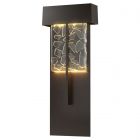 Hubbardton Forge Shard XL Outdoor Sconce in Coastal Oil Rubbed Bronze, Clear Glass with Shards (YP)
