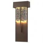 Hubbardton Forge Shard XL Outdoor Sconce in Coastal Bronze, Clear Glass with Shards (YP)