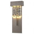 Hubbardton Forge Shard XL Outdoor Sconce in Coastal Burnished Steel, Clear Glass with Shards (YP)