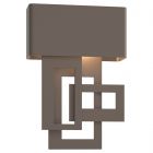 Hubbardton Forge Collage Small Dark Sky Friendly LED Outdoor Sconce in Coastal Dark Smoke 302520-1008