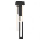 Hubbardton Forge Rainfall Large LED Outdoor Sconce in Coastal Black 302533-1012