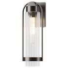 Hubbardton Forge Alcove Medium Outdoor Sconce in Coastal Oil Rubbed Bronze, Clear Glass (ZM)