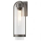 Hubbardton Forge Alcove Medium Outdoor Sconce in Coastal Natural Iron, Clear Glass (ZM)